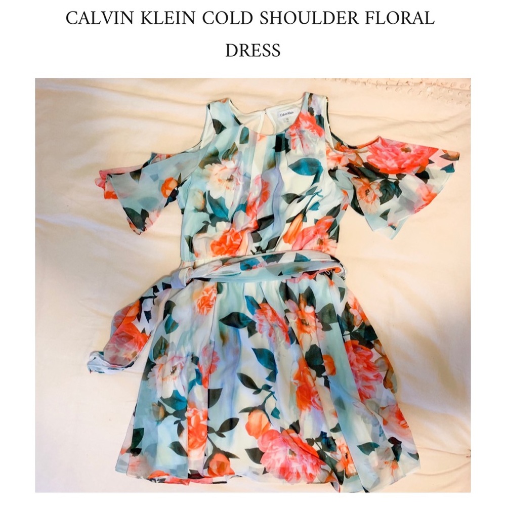 Floral Cold Shoulder Dress